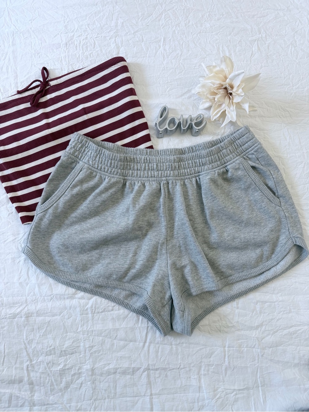 Aeropostale Gray Athletic Lounge Shorts